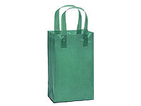 New 10 teal frosted plastic cub shopping bags 