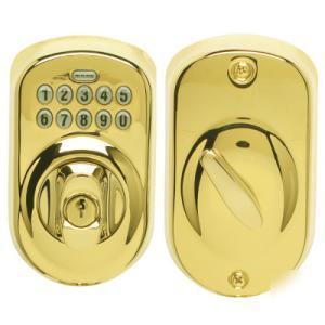 Schlage keypad deadbolt BE365 (finish: ultima brass)