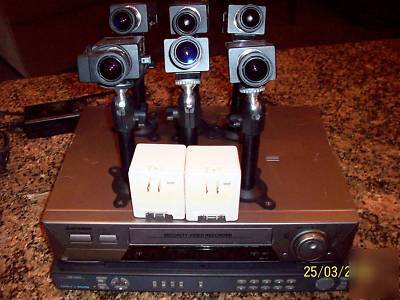 Security system 6 checkpoint cameras video recorder