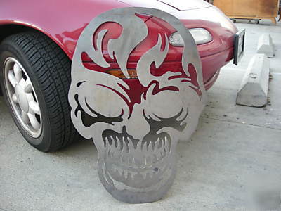 Steel skull metal art by maddog. 1/4 steel plate 