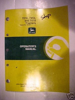 John deere 7210/7410/7510 tractor operator's manual