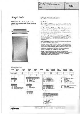 Kenall stainless steel flourescent 2'X4' fixtures