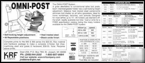 Lathe quick change qc tool post krf omni post