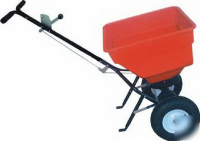 100LB hd commercial broadcast spreader rock salt seed 