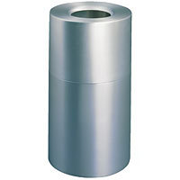 Atrium aluminum open top 35 gal garbage can retail $500