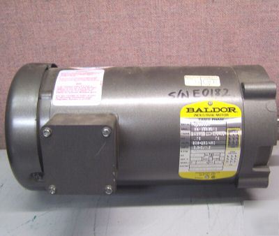 Baldor VM3546 1 hp 3 phase brake motor 1725 rpm 