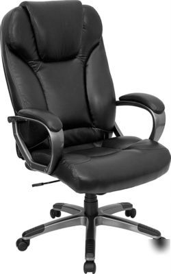 Black leather executive chair office free shipping