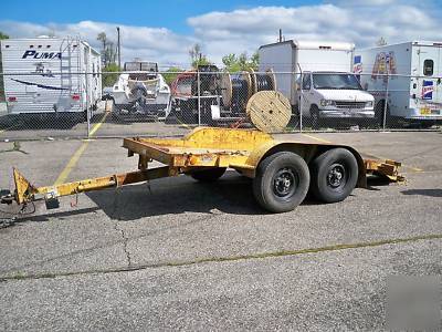 Butler LT712 t/a 3.5 ton 13' tilt bed tagalong trailer