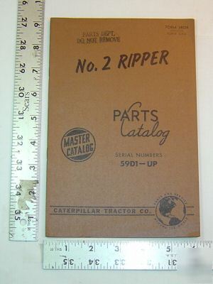 Caterpillar parts book - no 2 ripper 