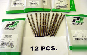 New (12) #34 cobalt jobber drills - precision twist