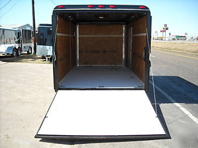 7X12 enclosed utility cargo two bike motorcycle trailer