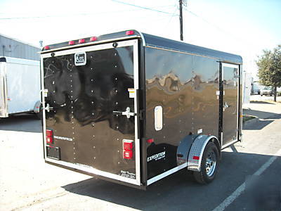 7X12 enclosed utility cargo two bike motorcycle trailer