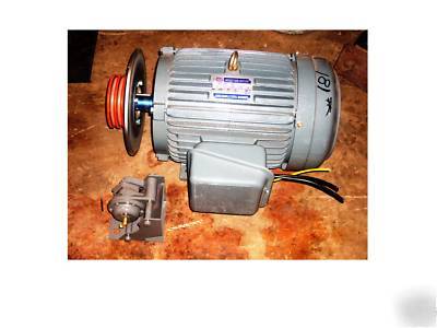 10 hp motor w' pneumatic brake 1 phase forward-reverse