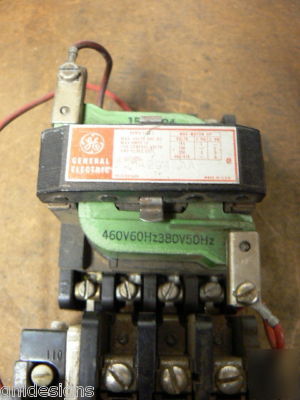 Ge 208B204DAA size 0 motor starter 600V 5 hp 460V coil 