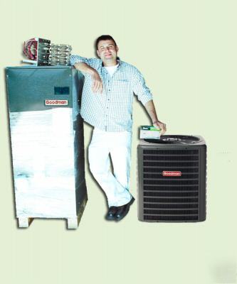 Goodman complete heat pump split-system, 3 ton, 14 seer