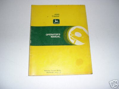 John deere 4440 tractor operator's manual