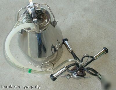 Stainless steel bucket milker for cows sku 501-1516 