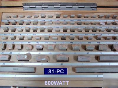 New 81 pc rectangular gage gauge block set, brand 