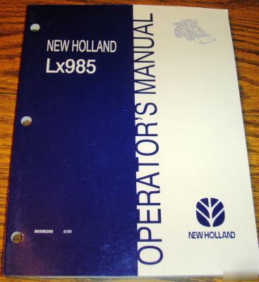 New holland LX985 skid steer loader operators manual nh