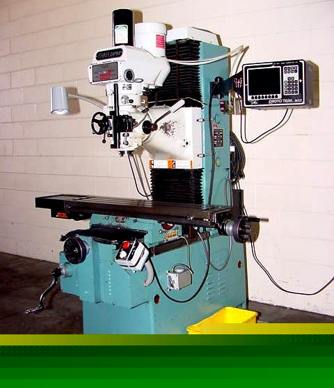 Prototrak cnc bed-type vertical mill - 2 axis cnc w/dro