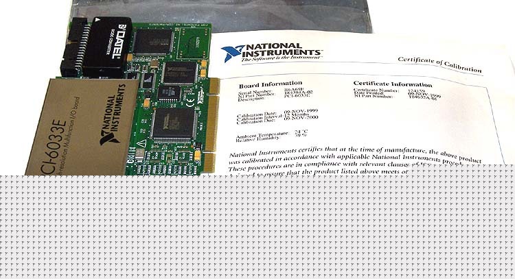 National instruments pci-6033E multi-function i/o board