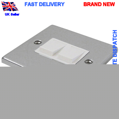 New 2 gang 2 way 10 amp polished chrome plate switch