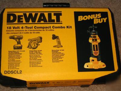 New dewalt DDSCL2 18 volt 4-tool compact combo kit