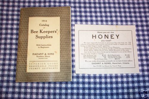 *rare* antique dadant 1914 bee keeping catalog & insert