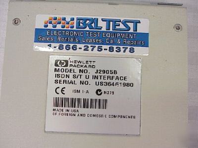 Agilent J2905B isdn s/t u interface