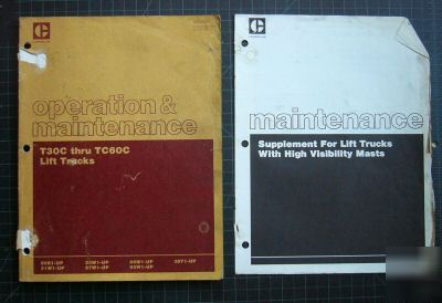 Cat caterpillar T30C-TC60C operation maintenance manual