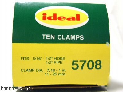 Ideal 5708 hose clamps stainless worm gear clamp 10 