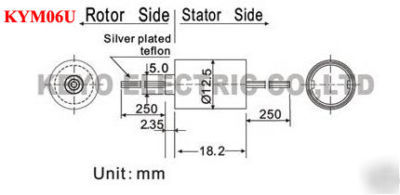 KYM06 slip ring (6 wires, 2 amps)