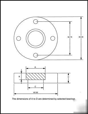 Kit of 6 round bearings blocks for homemade cnc router