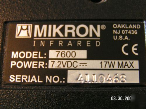 Mikron mikroscan 7600 pro -thermal infrared camera flir