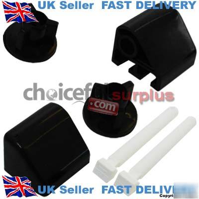 New brand black toilet seat fitting kit & rod