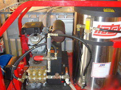 Pressure washer enclosed trailer hot water 