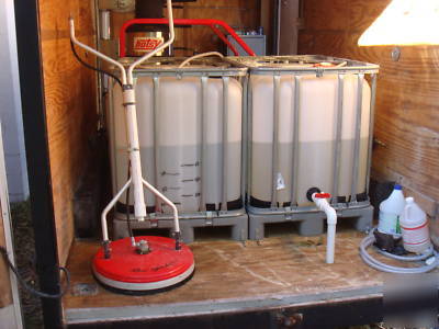 Pressure washer enclosed trailer hot water 