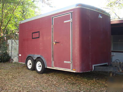 Pressure washer enclosed trailer hot water 