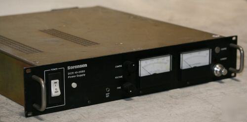 Sorensen dc power supply dcr 40-25B2, 208VAC input