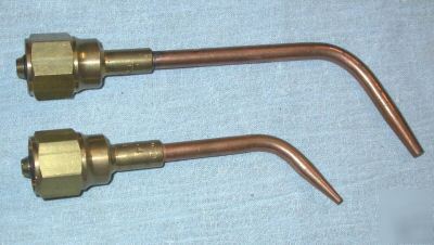 2 uniweld type 4 welding torch tips #0 #2 acetylene