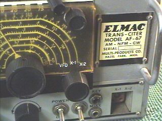 Elmac af-67 trans-citer am-nfm-cw match tung-sol 5881