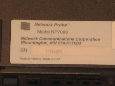 Ranger network probe network communications m#: NP7000