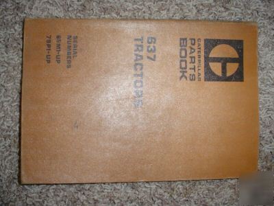 Vintage caterpillar parts manual 637 tractor