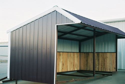 12X24 premium portable steel loafing shed no