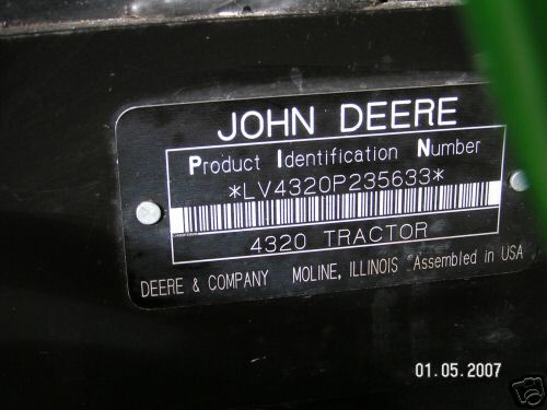 *2006* john deere 4320 4X4 w/ldr. 175.4 hrs. warranty