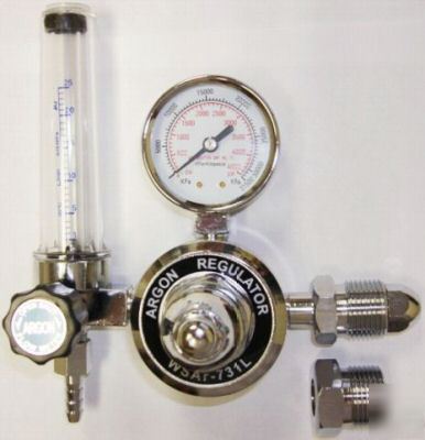 Argon regulator w/ metric & standard kit for tig & mig