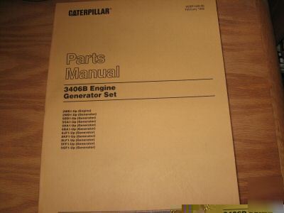 Caterpillar 3406B engine generator set parts manual