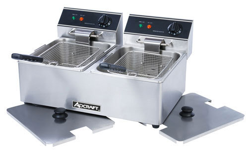 Adcraft df-6L/2 commercial electric deep fryer & covers