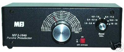 Mfj 1046 receiver passive preselector 1.6 - 33 mhz 