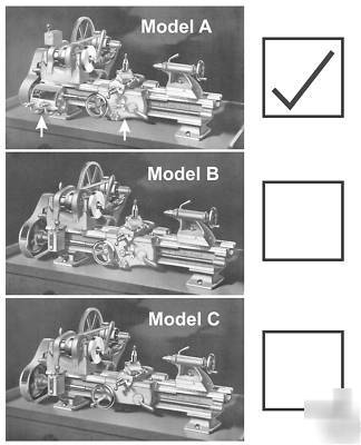 Rebuild manual & kit for 9â€ south bend lathe - model a 